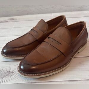 ALDO Men’s Penny Loafers | Size 10 | Tan Leather with Cream Sole Office Dressy